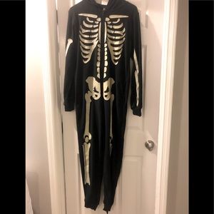 Skeleton zip up, glow in dark